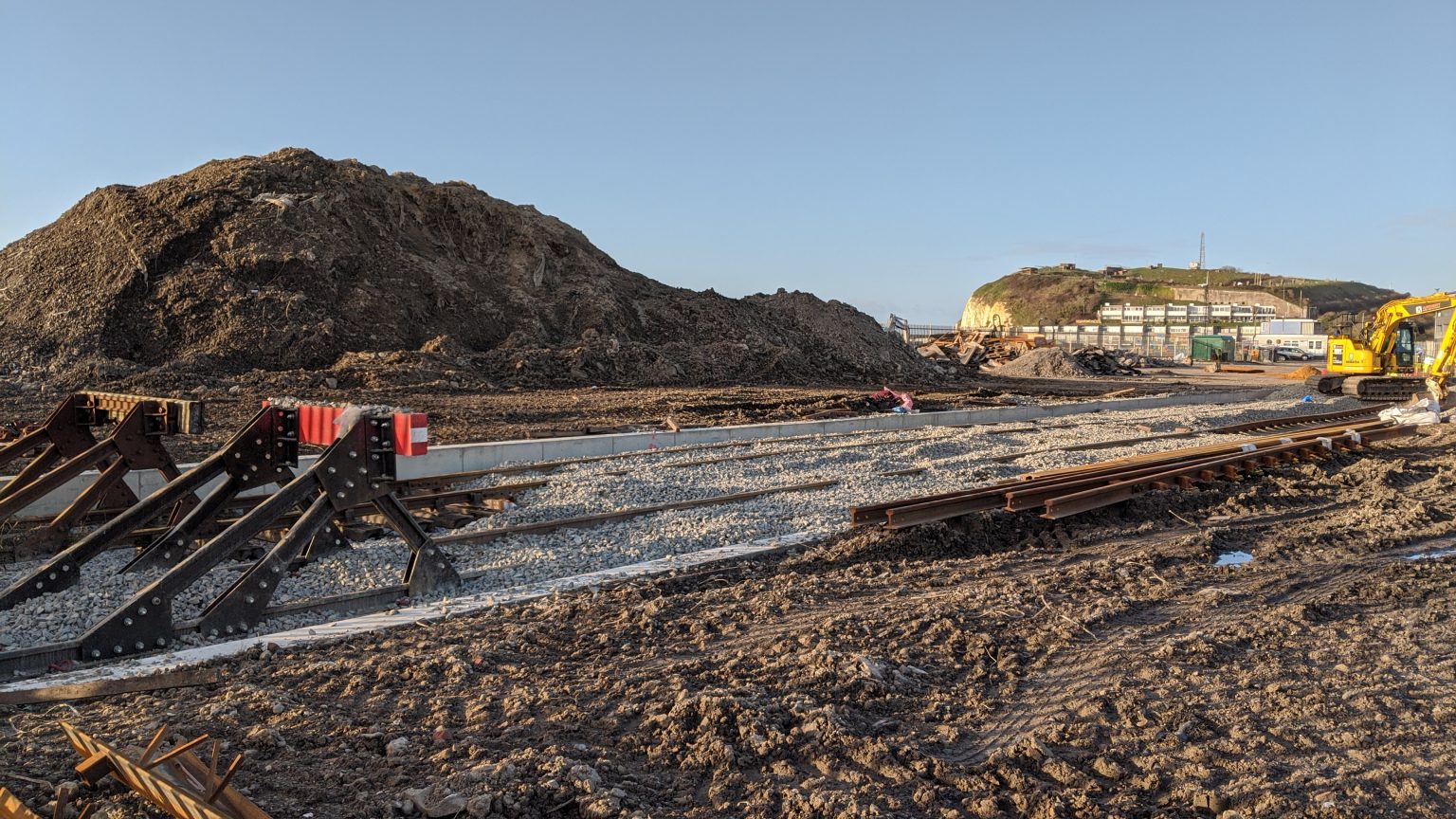 New buffer stops at Newhaven Port (photo courtesy Rail Record)