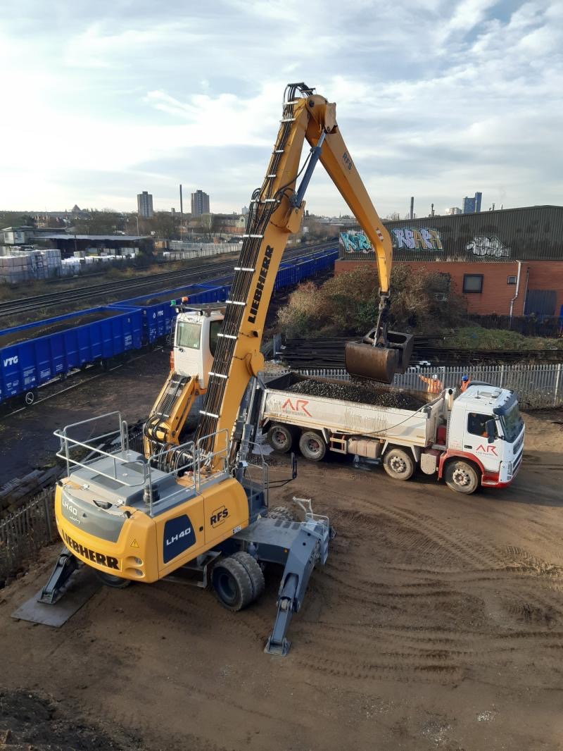 First train into DC Rail's new railhead at Leicester Humberstone Road (photo DC Rail)